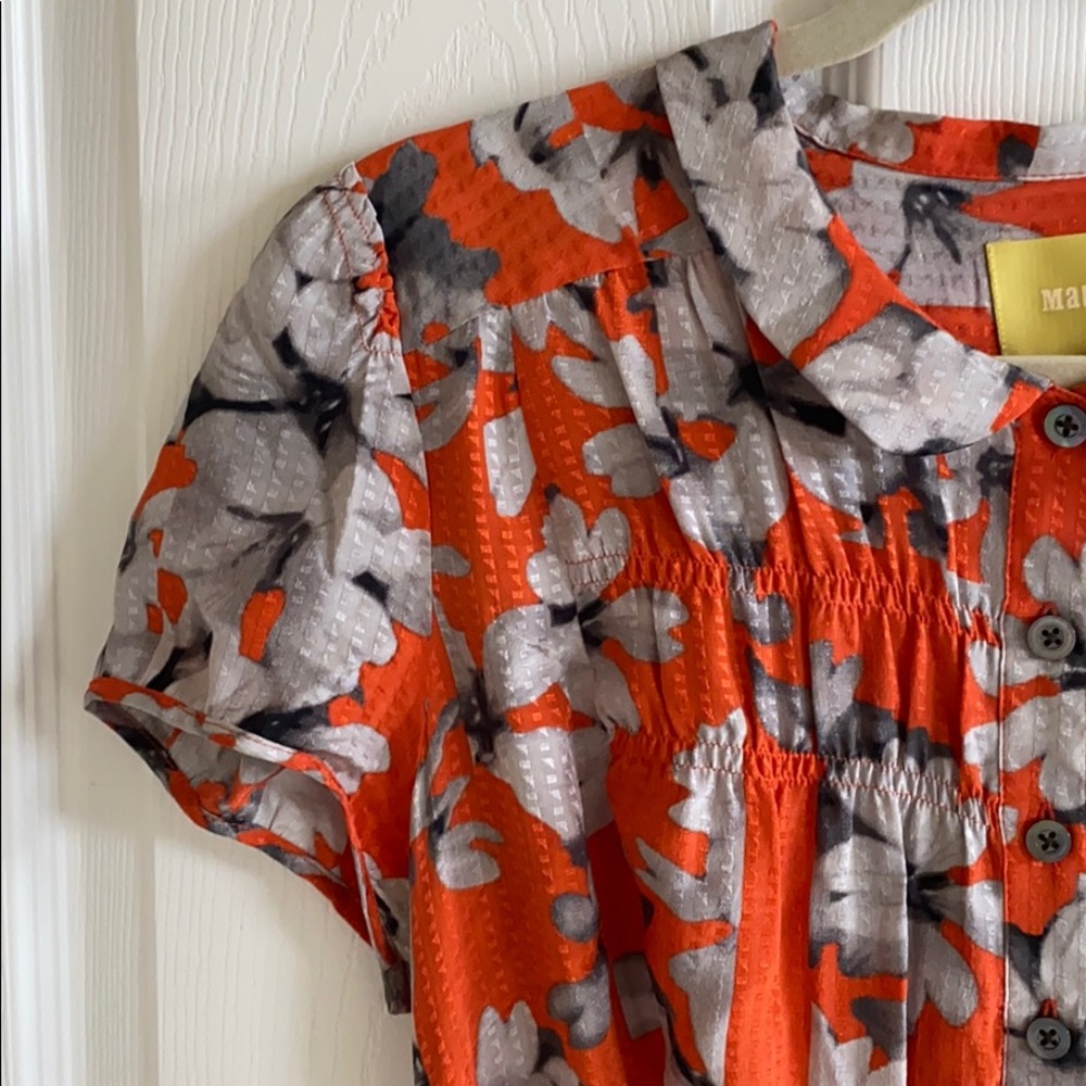 Anthropologie Maeve Dress Silk Shell poly lining